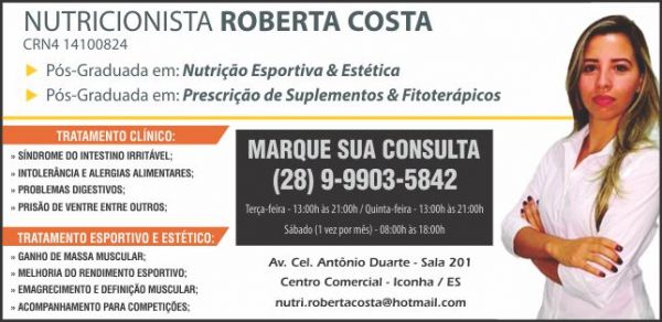 Nutricionista Roberta Costa